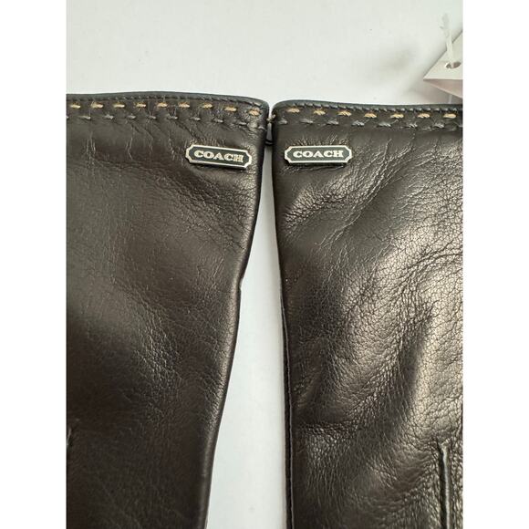 Coach Womens 83875 Black Leather Cashmere
Gloves Size 7 NWT! - Picture 5 of 6